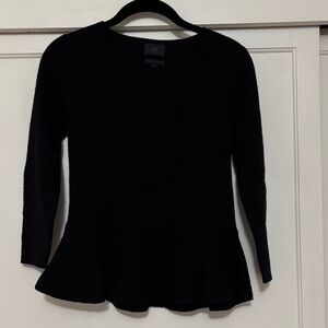 Elegant Banana Republic Black Peplum Top. Size S.